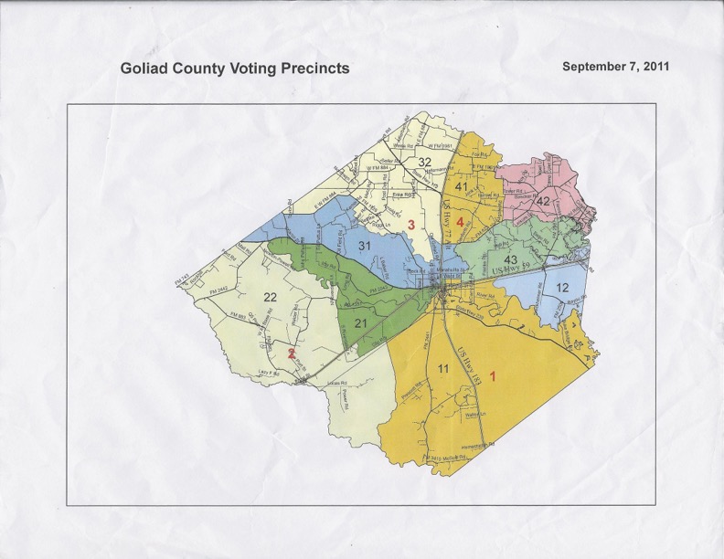 Goliad County voting precincts